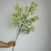 Bunga Plastik Gypsophila, Bunga Palsu Batang Panjang, Tanaman Hias untuk Dekorasi Bunga di Gapura Pernikahan, Rumah, dan Acara