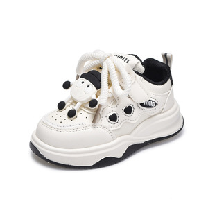 2025 primavera Otoño, zapatos deportivos de cuero para niños y niñas, zapatos informales antideslizantes para correr para niños pequeños, logotipo personalizado de lona - Product Image 2