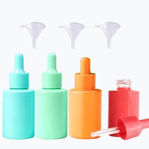 Flacon compte-gouttes en verre dépoli VANTUR 1oz à épaule plate, pour huiles essentielles et cosmétiques liquides – Approvisionnement direct usine - Product Image 1