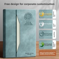 Carnet de notes professionnel personnalisé en PU, bloc-notes de réunion de bureau, journal de notes épaissi, logo imprimable, A5, spirale, dorure à chaud
