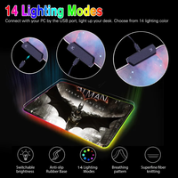 Tapis de souris de jeu RGB LED de grande taille, motif dessin animé, étanche et anti-rayures, pour bureau et domicile – Stock usine