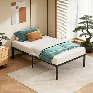 Easy Assembly Metal <strong>Bed</strong> With Noise Full Platform <strong>Bed</strong> Frame No Box Spring Needed Flat Pack Metal <strong>Bed</strong> <strong>Underbed</strong> Storage - Product Image 5