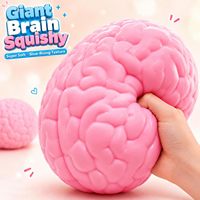 Jumbo Squishy Hersenen Stressbal Langzaam Stijgend Extra Zacht Reuze Hersenen Fidget Toy Realistisch Leuk Hersenen Knijp Speelgoed Angstverlichting TPR