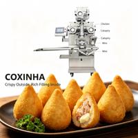 Machine à Coxinha à Faible Bruit, Servomoteur, Motif de Cône Personnalisé, Machine de Formage Complet pour Croquettes Brésiliennes