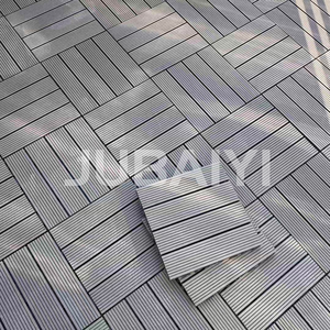 Sıcak satış kaymaz açık bahçe dekoratif birbirine DIY katı döşeme için WPC kompozit zemin kiremit - Product Image 5