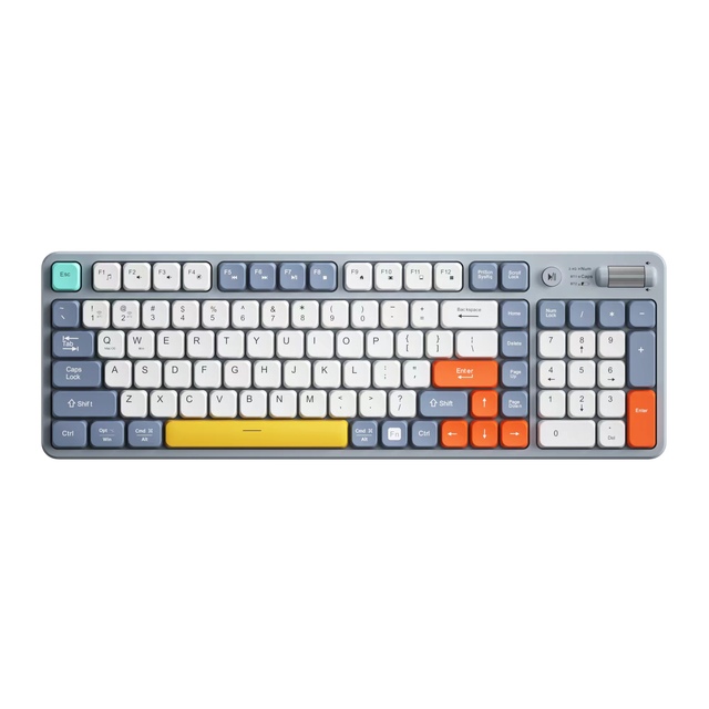 Factory OEM New Fashion Dual Mode 2.4ghz & BT Keyboard Portable Mixed-colored Wireless 2.4g BT Keyboard for Office