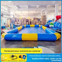 Grande piscine gonflable à parois épaisses pour enfants - Utilisation extérieure pour les jardins d'enfants, comprend une zone sable-eau et un bassin à balles océaniques