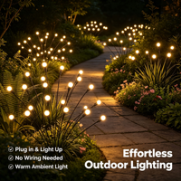 Lampes solaires LED pour allées de jardin, IP65, étanches, éclairage paysager extérieur pour pelouse, patio, parterre de fleurs et décoration de chemins