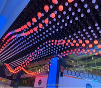 Lumières cinétiques LED RGBW 4-en-1 colorées de 25-30 cm, boule élévatrice pour mariages, hôtels, fêtes, bars et éclairages de scène