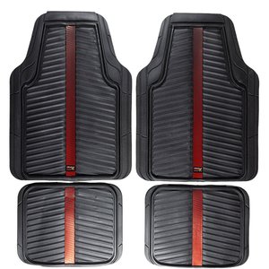 Set di tappetini 4 pezzi Bull Flash nero/rosso - Product Image 1