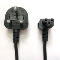 1m noir BS 1362 cordon d'alimentation norme britannique avec H05VV-F C5 3G * 0.75mm2