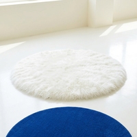 Tapis en fausse fourrure irrégulière et moelleuse 0164, épais et antidérapant, pour la décoration de la chambre à coucher et du salon