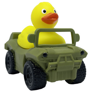Cadeau promotionnel, canard Jeep en vrac, canards en PVC jaunes, jouets flottants en vinyle pour bébés, canard en caoutchouc qui couine pour le bain, avec un son amusant pour jouer - Product Image 2