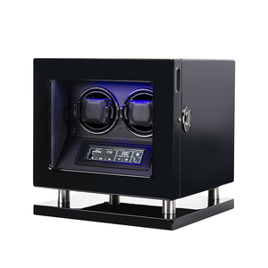 Boîte de rouleau de <span class=keywords><strong>montre</strong></span> pour hommes numérique silencieuse à verrouillage d'empreinte digitale à moteur japonais à Led bleue de luxe personnalisée 4 emplacements <span class=keywords><strong>Remontoir</strong></span> <span class=keywords><strong>automatique</strong></span> de <span class=keywords><strong>montre</strong></span> - Product Image 3