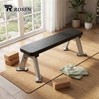 Banc plat pliable et réglable en acier durable ROSEN Fitness pour entraînement de musculation des pectoraux en salle de sport commerciale