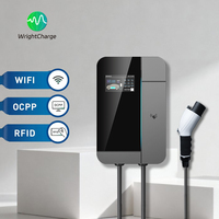 Nuevo Cargador de Pared para Vehículos Eléctricos de 22 kW, Nivel 2, CA Tipo 1/Tipo 2/GBT/NACS con OCPP, RFID, WiFi, DLB para Uso en Estaciones de Carga de Hoteles y Flotas