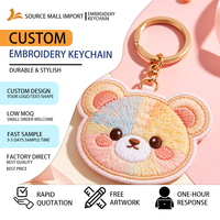 Gantungan Kunci Anime Bordir Custom Carabiner Baja Tahan Karat untuk Koleksi Hadiah Langsung dari Pabrik Gantungan Kunci Bordir