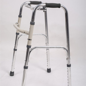 Aide à la marche en acier inoxydable - Aide à la marche de type cadre pour personnes âgées - Réglable aux quatre coins avec fonction siège - Product Image 3