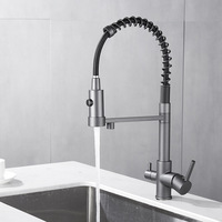 Robinet de cuisine noir à tirette de style moderne WEIHAO