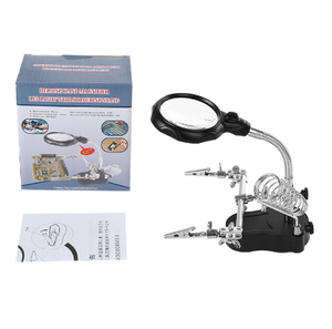 Braçadeira auxiliar, ferro de solda elétrica, estação de inspeção e manutenção, suporte tipo de lupa, vidro - Product Image 6