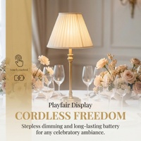 Ensemble de lampes sans fil pour décoration d'événements, télécommande maître-esclave, base en métal, abat-jour en tissu