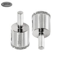 Foret diamanté électroplaqué pour verre, outil Johnson, foret à noyau pour le perçage de carreaux de céramique avec fente de ventilation