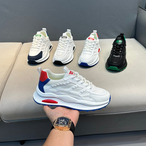 Nouvelles baskets blanches en maille pour hommes, collection été 2026 – Semelle souple, respirantes, polyvalentes, tendance, décontractées, pour le sport et la marche - Product Image 1