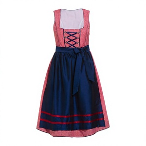 Costume d'Oktoberfest pour femmes, 2 pièces, style rétro, jacquard, robe de serveuse bavaroise, dentelle, style allemand - Product Image 1