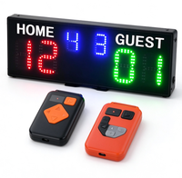Papan Skor Digital LED dengan Remote Kontrol Ganda, Penghitung Skor Elektronik Portabel untuk Permainan Bola Basket, Bola Voli, Tenis Meja