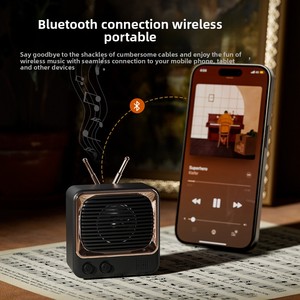 Leuke en retro radio FM 400mAh batterij TF/MP3 afspelen draadloze kleine <span class=keywords><strong>speaker</strong></span> - Product Image 3
