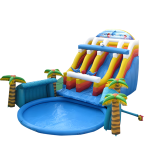 Lớn PVC Inflatable công viên nước Combo trẻ em sân chơi ngoài trời thiết bị mùa hè giật gân Pad thư bị trả lại Nhà trượt hồ bơi - Product Image 2
