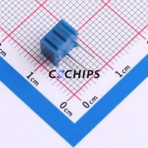 ตัวต้านทาน/โพเทนชิโอมิเตอร์แบบปรับได้สำหรับ3362P-1-202LF ผ่านชิ้นส่วนรู (THT)-3P, ตัวต้านทาน7x6.8มม. 10% 2Kohm 500 250mw pp/℃ - Product Image 2