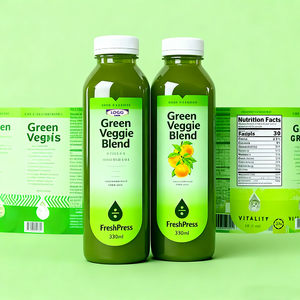 Étiquette autocollante holographique résistante à l'huile pour bouteille de jus de 5/1 gallon, étiquette personnalisée imperméable en PVC pour boissons - Product Image 4