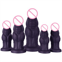 Énorme Godemichet Manuel en Silicone avec Ventouses, Masturbateur Vaginal Féminin, Dispositif de Dilatation Anale, Jouets Anaux, Jouets Sexuels pour Femmes