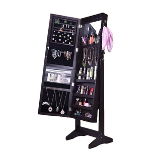 Cassa di gioielli in legno MDF <span class=keywords><strong>a</strong></span> <span class=keywords><strong>specchio</strong></span> nero - Product Image 1