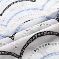 Usine chinoise shaoxing textile 60% coton 40% polyester 138gsm 3d dubaï tissu de broderie ethnique