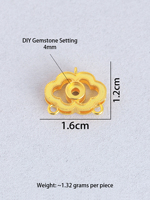 Vente en gros de fermoirs et crochets en argent sterling 925 plaqué or 24 carats, motif traditionnel chinois porte-bonheur, pour la création de bijoux DIY (boucles d'oreilles, colliers)