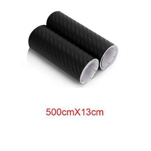 2 rotoli pellicola adesiva in fibra di carbonio rivestimento nero per auto e moto 13cm x 500cm effetto 4D-auto e moto/auto - Product Image 2