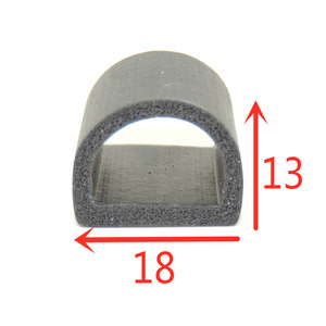 EPDM <b>Rubber</b> D Type Foam Strip 8x10mm Door Window Sealing <b>Edge</b> Trim - Product Image 3