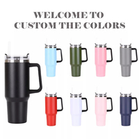 Vasos de Acero Inoxidable con Asa y Pajita, Sublimación con Diseño de Leopardo, Vasos de Doble Pared con Logotipo Personalizado