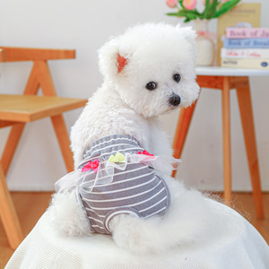 PETCIRCLE ropa para mascotas para perros pequeños y medianos, artículos para mascotas, ropa para perros, pantalones con lazo de tul - Product Image 2