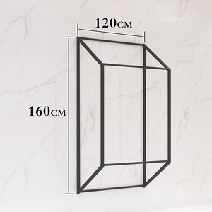 Garment Racks Manufacturer Wall Mounted Hanging Clothes Rack Metal Clothes Display Rack for Women <strong>Black</strong> Wall Mount <strong>Clothing</strong> <strong>Rail</strong> - Product Image 3