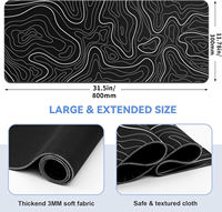 Accessoires informatiques, grand tapis de bureau pour ordinateur portable personnalisé, tapis de souris, impression OEM, design de jeu pour le bureau