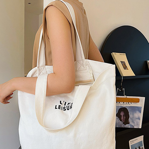 Bolsa de Mano de Lona de Algodón para Mujer, Personalizable con Logotipo y Color, Reutilizable para Compras - Product Image 2