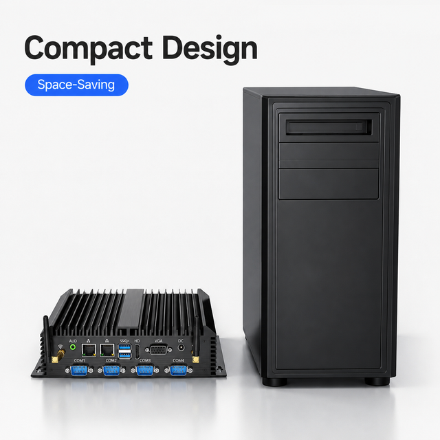 Intel Core I3-5005U / I5-4200U / I7-5500U 16G RAM 512G SSD Windows 11 Pro Industrial Mini PC Fanless Computer