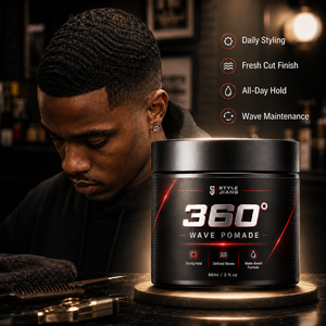 Pommade Coiffante 360 Wave en Gros, Produit Naturel Définissant les Ondulations, Fixation Forte pour Hommes Noirs, 86ml - Product Image 1