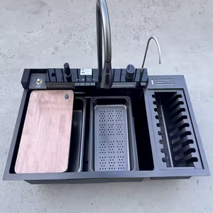 CN 2025 Hot Chine Fournisseur Nid D'abeille Nano Évier Avec <span class=keywords><strong>Vaisselle</strong></span> Cascade Cuisine SUS Multifonctionnel - Product Image 4