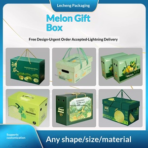 Custom 5-10lb Melon Gift <b>Boxes</b> for Honeydew, Hami & Small Melons - Elegant Cardboard Packaging - Product Image 3