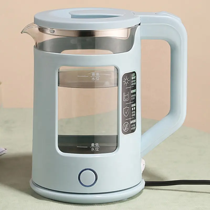 Bouilloire électrique à Double paroi en verre, de style coréen, petits appareils ménagers, eau fraîche, pour café, thé, litres
