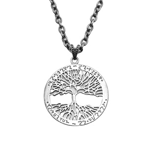 Di Vendita caldo 925 Argento Vita Di Albero Del Pendente Della Collana Uomini - Product Image 1